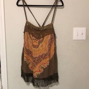 Multicolored free people tank top
